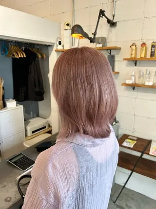 ミディアム 1回で綺麗になる 髪質改善 小山光のヘアスタイル