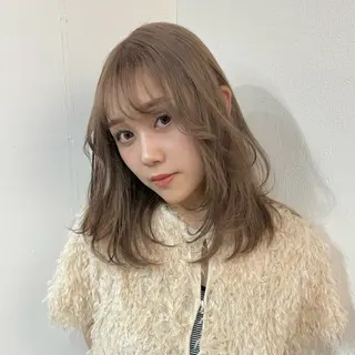 セミロング カラー エクステモデル募集 💗大阪梅田/川上のヘアスタイル
