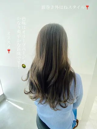 セミロング マツモト シゲキのヘアスタイル