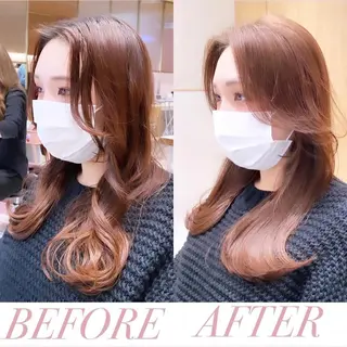 セミロング 韓国くびれレイヤー 🇰🇷はづきのヘアスタイル