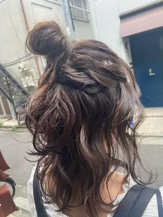 セミロング ヘアアレンジ pep natsumiのヘアスタイル