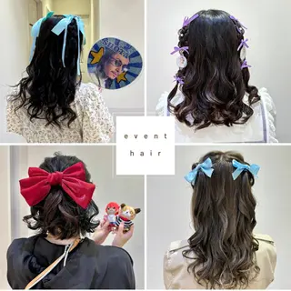 ヘアアレンジ 🇰🇷韓国レイヤー 多幸感メイク🤍のヘアスタイル