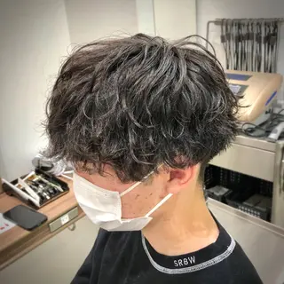ショート パーマ メンズ 大人ショート/ 高下将一のヘアスタイル