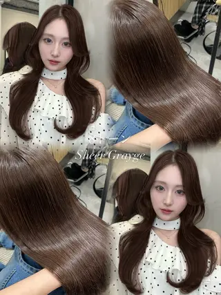 ロング カラー 【韓国/レイヤー/ カラー】新井 望乃果のヘアスタイル