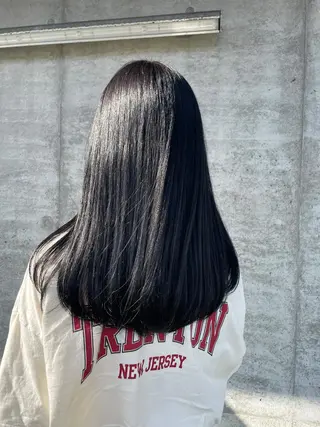 ロング カラー マキノ キョウカのヘアスタイル