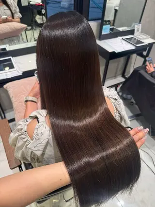 ロング 縮毛矯正/暗髪 暖色/晴☀️のヘアスタイル