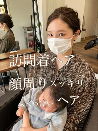 ミディアム ヘアアレンジ 成松 勇治のヘアスタイル