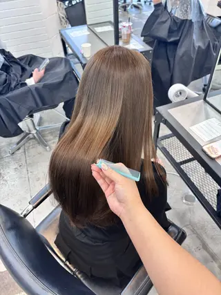 ミディアム カラー ヘアアレンジ 🎀モテ暖色× エクステ🎀あかりのヘアスタイル