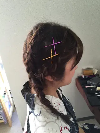 ショート ミディアム セミロング ロング ヘアアレンジ 早朝✨ヘアセット 着付け/清水玲歌のヘアスタイル