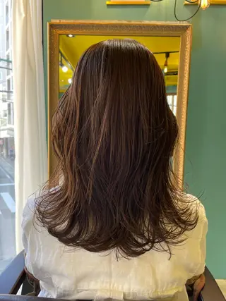 セミロング 末石 智のヘアスタイル