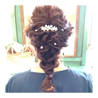 セミロング カラー ヘアアレンジ 🌻あいり merci.🌻のヘアスタイル