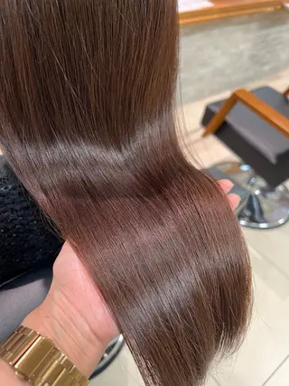 セミロング 透明感カラー🎀／ 寒色カラー／マツエクのヘアスタイル