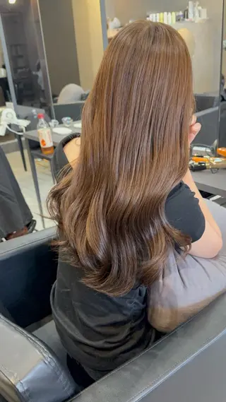 ロング カラー 黒木 悠大のヘアスタイル