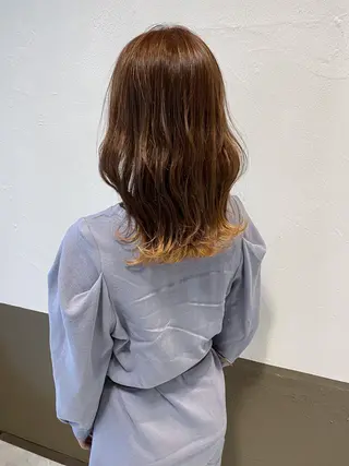 ミディアム カラー 坂井田 浩樹のヘアスタイル