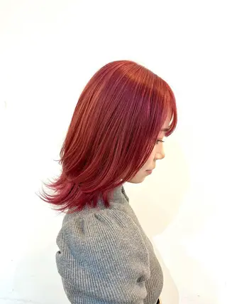 セミロング カラー LadyBeetle 山本泰史のヘアスタイル