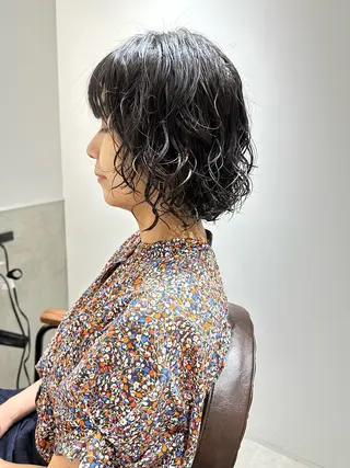 ショート パーマ 銀座No.1髪質改善 縮毛矯正/本木のヘアスタイル