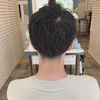 ショート カラー パーマ メンズ メンズサロン💈 吉岡陽【中野】のヘアスタイル