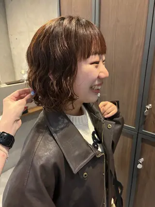 ショート パーマ 池田理紗/ bob/メンズカットのヘアスタイル
