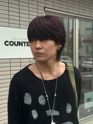 ミディアム カラー メンズ 金山駅前/メンズ パーマ/真柄 恒輝のヘアスタイル