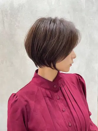 ショート カラー 似合わせボブ🌟 艶髪特化💗村松優斗のヘアスタイル