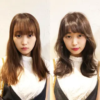 ロング 髪質改善縮毛矯正 専門店のヘアスタイル