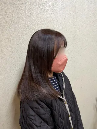 セミロング カラー ツヤ重視 ワンカラー🫧Mioのヘアスタイル