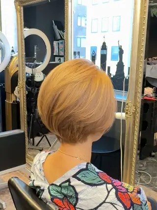 ショート カラー 店長 ハイトーン× 髪質改善/舘野 涼太のヘアスタイル