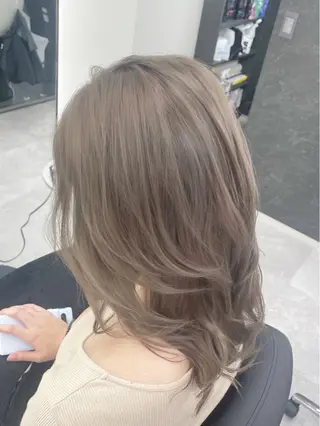 セミロング カラー 心斎橋/ブリーチなし 髪質改善/レイヤーのヘアスタイル