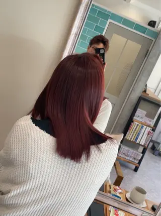 ロング ブリーチ/ストレート ダブルカラーtetoのヘアスタイル