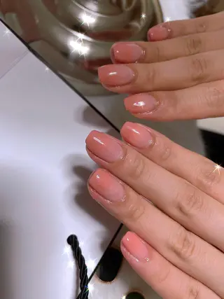 ネイル 23時まで❤︎韓国、 ワンホンネイルのネイルデザイン