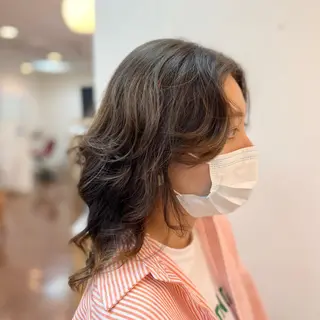 ミディアム 冨田 豊のヘアスタイル
