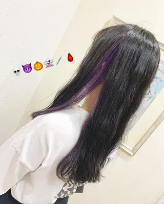 ロング カラー 井上 花音のヘアスタイル