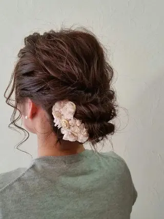 ミディアム セミロング ロング カラー パーマ ヘアアレンジ 前田 裕介のヘアスタイル