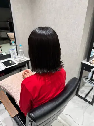 ロング 艶ブラウン/赤み消し /盛れる顔周りのマツエク・マツパデザイン