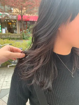 セミロング カラー 髪質改善色素改善特化 keiのヘアスタイル