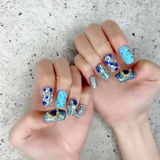 セミロング カラー パーマ ヘアアレンジ メンズ キッズ ネイル マツエク・マツパ Salon Ｋのネイルデザイン