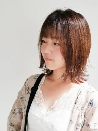 ミディアム カラー 美髪⭐︎髪質改善 井上 康司のヘアスタイル