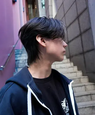 ミディアム パーマ 湖城 恵吾のヘアスタイル