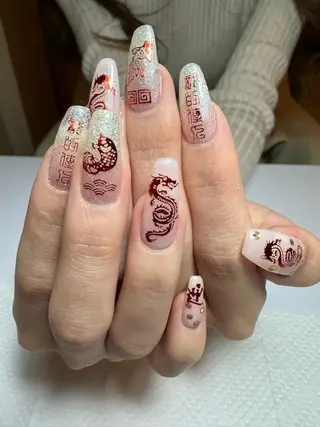 ロング shandy nailのネイルデザイン
