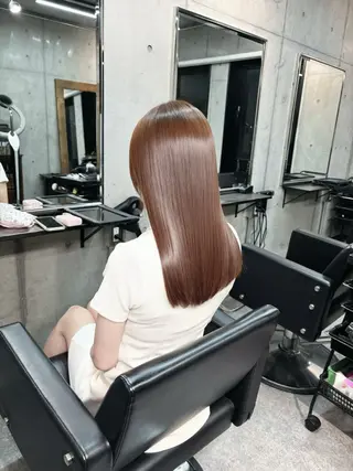 ミディアム カラー パーマ ショートボブ髪質改善 縮毛矯正のプロ山道潤のヘアスタイル
