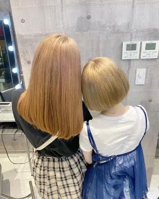 セミロング 🤍ムラ修正ブリーチ 🤍原宿/YUUのヘアスタイル