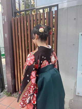 セミロング ヘアアレンジ 🎗️【ヘアセット 美眉】吉川玲🎗️のヘアスタイル