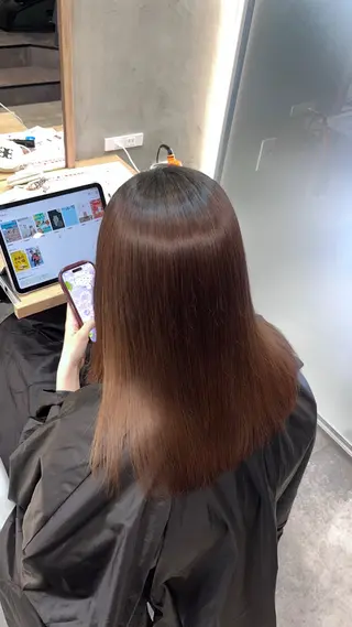 セミロング 大浦 姫奈のヘアスタイル