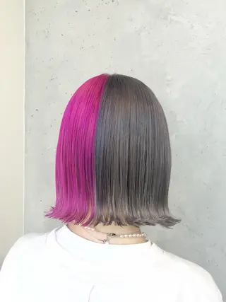 ショート カラー ヘアアレンジ ｲﾝﾅｰｶﾗｰ屋さん 🫧伊藤拓実のヘアスタイル