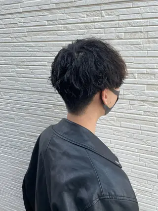 ショート カラー パーマ ヘアアレンジ メンズ キッズ SHUN メンズパーマのヘアスタイル