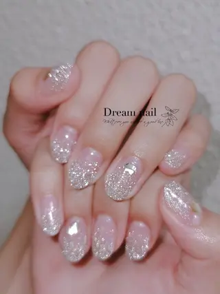 ショート フィルイン・深爪矯正 長さ出し🎀のネイルデザイン