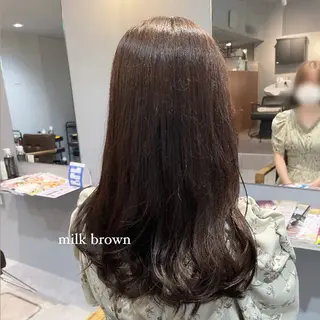 セミロング Mimi🎀ブリーチ なし透明感 Ｗカラーのヘアスタイル