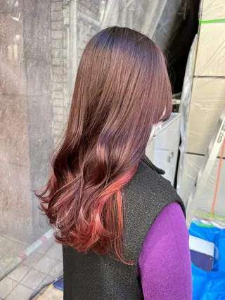 ロング カラー 🦩レイヤー|透明感 カラー🦩makoのヘアスタイル