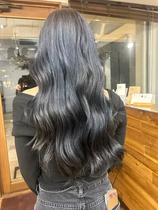ロング カラー 大阪デザインカラー/ カットモデル募集のヘアスタイル