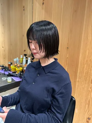 ショート カラー スキバサミを使わない カット🌼唯🌼のヘアスタイル